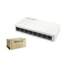 Ethernet Switch 8 Port 10/100 Mbps - Beyaz Hdx1366