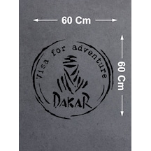 Dakar Adventure Sticker - 4x4 Off Road Kamp Adventure Sticker - Araba Oto Motosiklet Karavan Cam Sticker - 00079 60x60 Cm