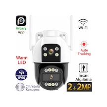 Trk-lınk Rs-5112 2x2mp Wi-fi 6 Dış Mekan Pt Hareketli Güvenlik Kamerası - 2 Lensli, Renkli Gece