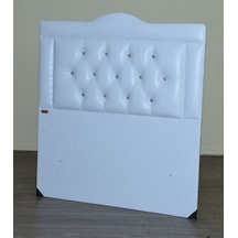 Baza Başlık 90*190 cm Beyaz SİLİNİR Kapitone Suni Deri Model 2 cm Sunta Üstü. El Yapım
