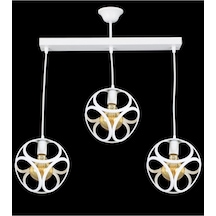 Üçlü Modern Çember Küp Model Sarkıt Avize