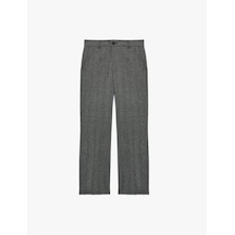 Koton Balıksırtı Desenli Cepli Klasik Pantolon Siyah Desenli 7wam40132nw