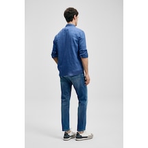 Lufian Beneflec Smart Jean Erkek Pantolon Slim Fit Mavi Mavi 111200228100300