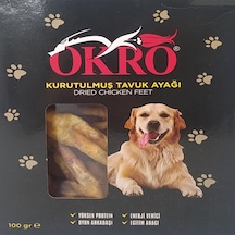 Okro Kurutulmuş Tavuk Ayağı Köpek Ödül Maması 100 G