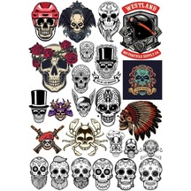 Kurukafa Sticker Set 8 22 Parça Telefon, Tablet, Defter, Laptop Sticker