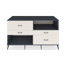 Kronos Konsol Tek Raflı 4 Çekmeceli 176x59x99 Antrasit-antrasit/aytaşı Antrasıt/aytası - Antrasıt