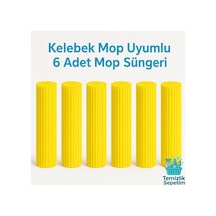 Kelebek Mop Yedek Sünger Başlık 6'lı Avantajlı Paket