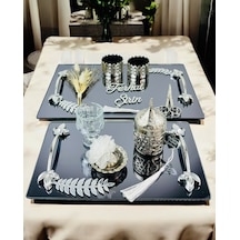 Elegance Nişan Tepsisi Ve Söz Nişan Tepsisi Beyaz-gümüş Gümüş
