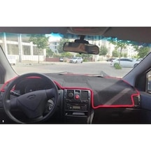 2002-2011 Modellerine Uygun Hyundai Getz Torpido Koruma Halısı Siyah Kenar Renk Kırmızı