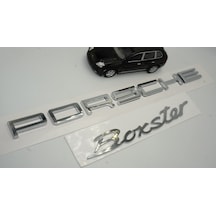 Porsche Boxster Bagaj 3m 3d Abs Yazı Logo Gri Amblem Seti