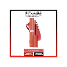 L'Oréal Paris Infaillible Matte Resistance Likit Parlak Ruj 601 Worth It