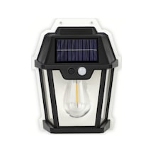 Sensörlü Rustik Tip Güneş Enerjili Bahçe Ev Balkon Teras Aydınlatması Lambası Solar Aplik Armatür