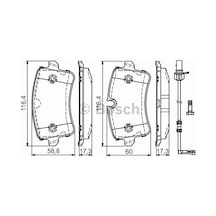 BOSCH 986494488 Fren Balatası Arka A4 07- A5 07- A6 11- A7 10- A8 10- Q5 08- / Macan 14-