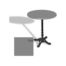 Çipa 1004 Döküm Ayak Yuvarlak Masa Çap 60cm - Werzalit, Wermodin Ve Allzalit Tabla - Koyu Gri Çok Renkli