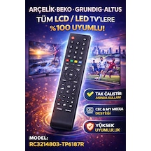 Arçelik Be-ko Grundig Altus Tv Kumandası Lcd Led Tüm Modellerle