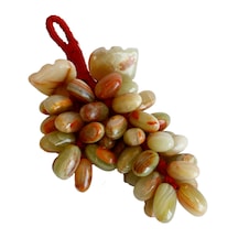 Doğal Oniks Taş 50 Taneli Üzüm Dekor Feng Shui Bereket Ve Bolluk Sembolü, El Yapımı Şık Ev Aksesuarı Kahverengi