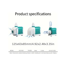 Motion003 Ultra Sessiz Ayarlanabilir Akvaryum Pompası 702/25w Enerji Tasarruflu 220v-240v Tatl