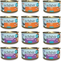 Schesir 2 Çeşit Karma Sardalyalı Sos İçinde Tamamlayıcı Kedi Konservesi 70 G X 12 Adet