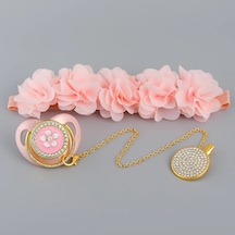 Emzik Tutucu Bling Bpa  Silikon Lüks Emzik Ve Ler İçin Kafa Kahverengi Kahverengi