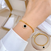 Jzcat Titanyum Çelik Hip Hop Bilezik Altın Moda Temperament Basit Bilezik-gsl44