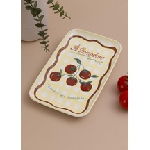 The Mia Itl0015 Italian Summer Dikdörtgen Servis Tabağı 31x20 Cm Beyaz