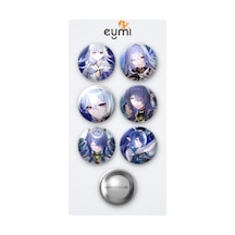 Genshin Impact Skirk Oyun Ve Lauma Oyun 6'lı Metal Rozet Seti 58mm İğneli Buton Çanta Yaka Rozeti Çok Renkli