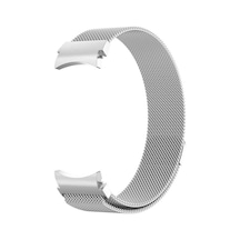 Microsonic Samsung Uyumlu Galaxy Watch 4 44mm Kordon Milano Loop Gümüş