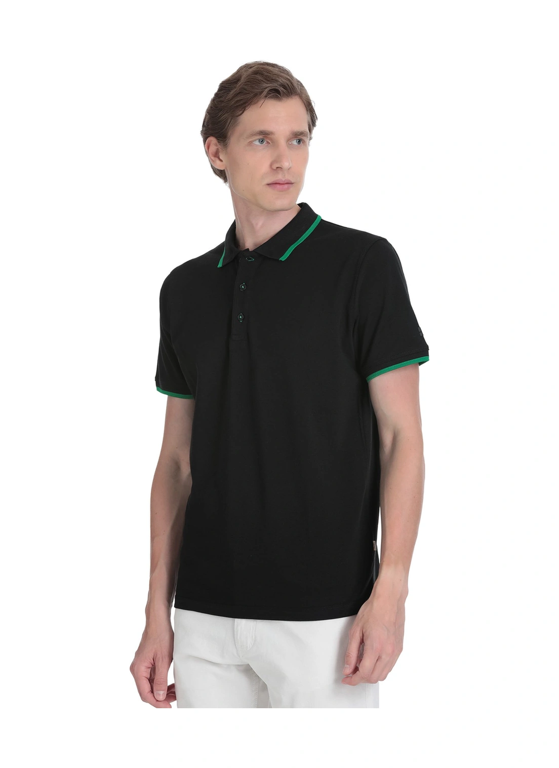 Hatemoğlu Siyah Regular Fit 100% Pamuk Polo Yaka Rayon Tişört 36099 347711 Hatemoğlu Siyah Regular Fit 100% Pamuk Polo Yaka Rayon Tişört 36099 347711