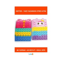Sevimli Pop It Tasarımlı A5 Defter 80 Yaprak Çok Renkli Sevimli Pop It Tasarımlı A5 Defter 80 Yaprak Çok Renkli