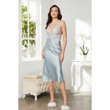 Pierre Cardin Saten Dantelli Gecelik 905 Mist (550651954)