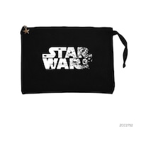 Zepplin Giyim Star Wars Logo - 2 Siyah Clutch Astarlı Cüzdan / El Çantası