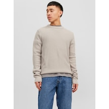 Jack & Jones Jack Jones Erkek Örme Kazak 12243116 Krem