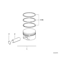 Federal Piston + Segman 11251708901 E38 E39 X5 E53 Range Rover Iı