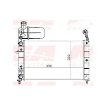 Su Radyatoru Mekanik Fiat : Tempra Tipo 1.4 16 Karbb. Nac Bidonlu 90-93 498x322x32 - -80400