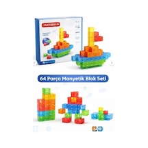 Sh59838 Magnet Küp Yapı Blok Seti 64 Parça