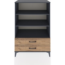 Hyperion Dolap 3 Raflı 2 Çekmeceli 88x44x134 Antrasit-çam Antrasit