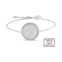 Kuyumcudukkanı Zirkontaşlı"terazi Burcu"bileklik-50283-lıbra-w Beyaz