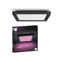 Philips Hue Tento Siyah Sıva Üstü Rgb Akıllı Led Panel Tavan Armatürü 30x30cm 1340 Lumen Renkli