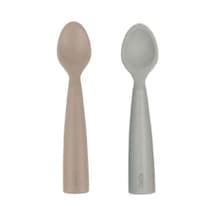 Oioi Nam Nam 2'li Silikon Mama Kaşığı - Bubble Beige / Powder Grey Bej - Gri