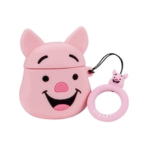 E2m Apple Uyumlu AirPods 1-2 Kılıf Piglet Pembe