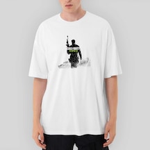 Call Of Duty Silhouette M3 Oversize Beyaz Tişört Beyaz