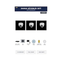 3 Kameralı 5mp Güvenlik Kamera Seti 5mp Full Color Sesli Dome İç Mekan 2tb 31 Gün Kayıt 06735774