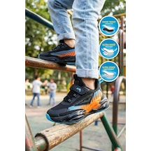 Marcokids Marko Kids T5440207b F Siyah-mavi-turuncu Erkek Çocuk Spor Ayakkabı