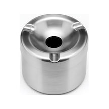 Busstier Gümüş Metal Kapaklı Küllük, Portatif Ve Modern Tasarım Kül Tablası, Araç İçin Uygun Rüzgar Geçirmez Küllük, Lüks Gümüş Rengi Masaüstü Kül Tepsisi, Kolay Temizlenir Dış Mekan Küllüğü