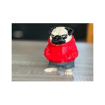 Kapüşonlu Pug Figürü 10cm