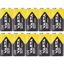 Varta Heavy Duty 9V Çinko Karbon Alkalin Pil 10'lu
