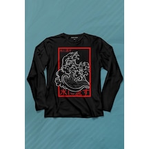 Japanese Wind Wave Japon Rüzgar 2k Street Culture Uzun Kollu Tişört Baskılı T-shirt 001