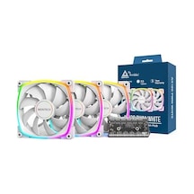 Ax 120mm - Pwm Fan - Sessiz Performans - Yüksek Hızlı 1600pwm - Hdb Rulmanlı Üst Düzey Dayanıklılık - Çarpıcı Dış Halka Argb Aydınlatma Tasarımı - 6x6 Fan Hub'lı 3'ü 1 Arada Paket