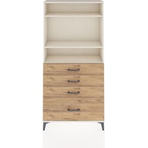 Arges Dolap 3 Raflı 4 Çekmeceli 88x30x182 Aytaşı-çam Aytaşı