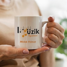 Kişiye Özel Meslek Müzik Öğretmeni Kupa Bardak Beyaz